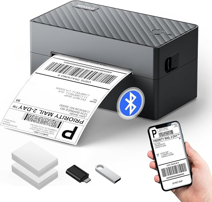 PEDOOLO Label Printer, 4x6 Shipping Label Thermal Printer for Packages, Bluetooth Conection and C... | Amazon (US)