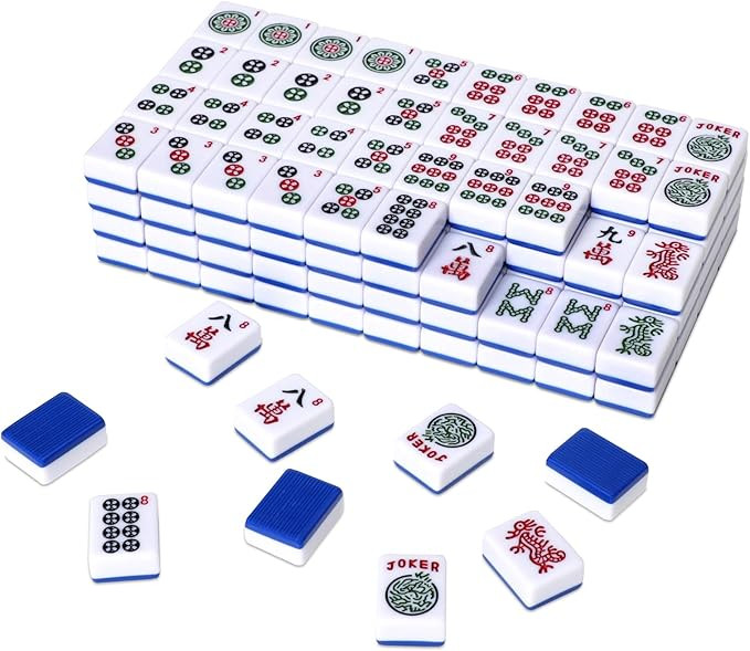 American Mahjong Tile Set with 166 Navy Blue Back Tiles (1.2”, Tiles Only) | Amazon (US)