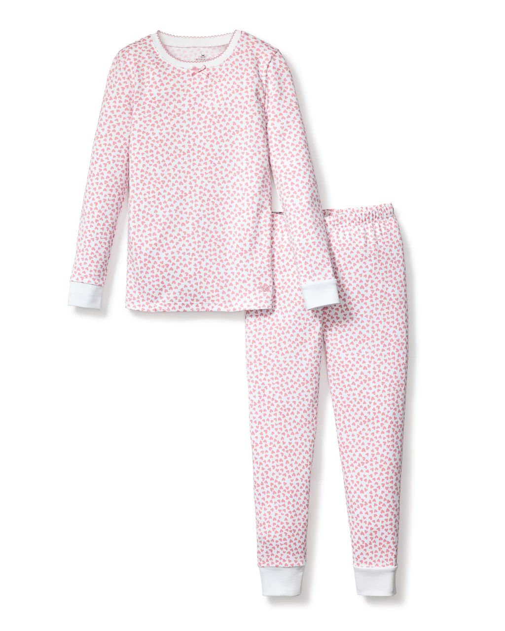 Kid's Pima Snug Fit Pajama Set in Sweethearts | Petite Plume