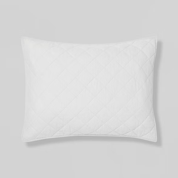 Diamond Stitch Cotton Linen Quilt Sham - Threshold™ | Target