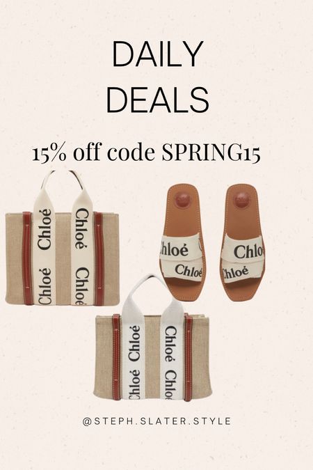 Daily deals! Chloe bag on sale code SPRING15
Chloe slides. Designer. Designer sale 

#LTKstyletip #LTKFind #LTKsalealert