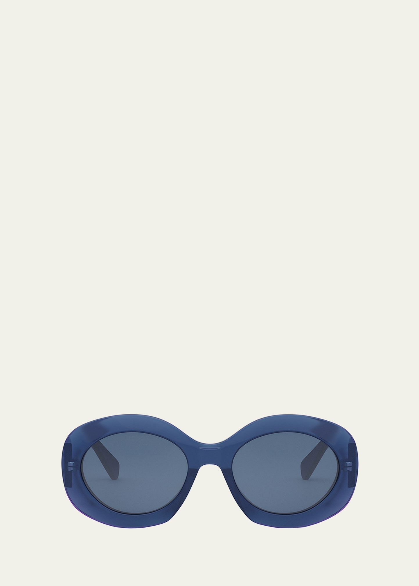 Celine Triomphe Round Acetate Sunglasses | Bergdorf Goodman