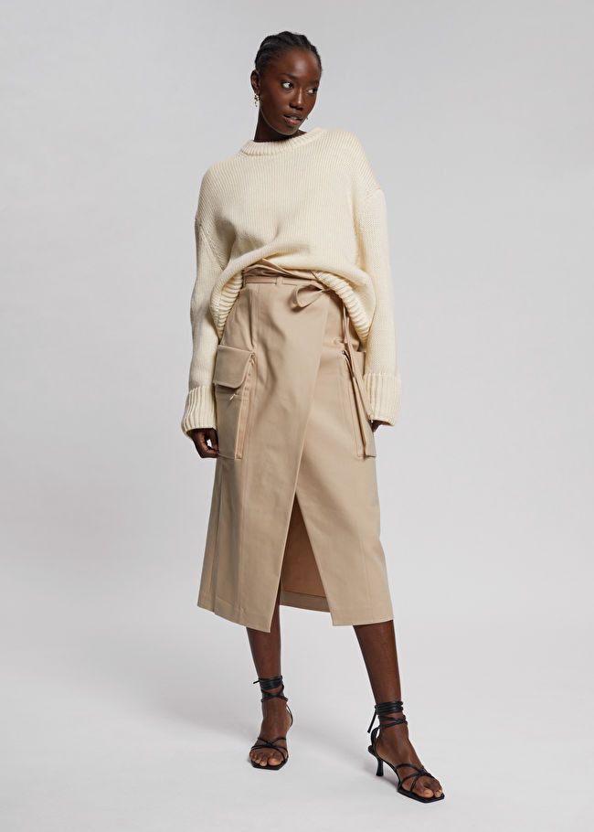 Asymmetric Paper Bag Midi Skirt | & Other Stories US