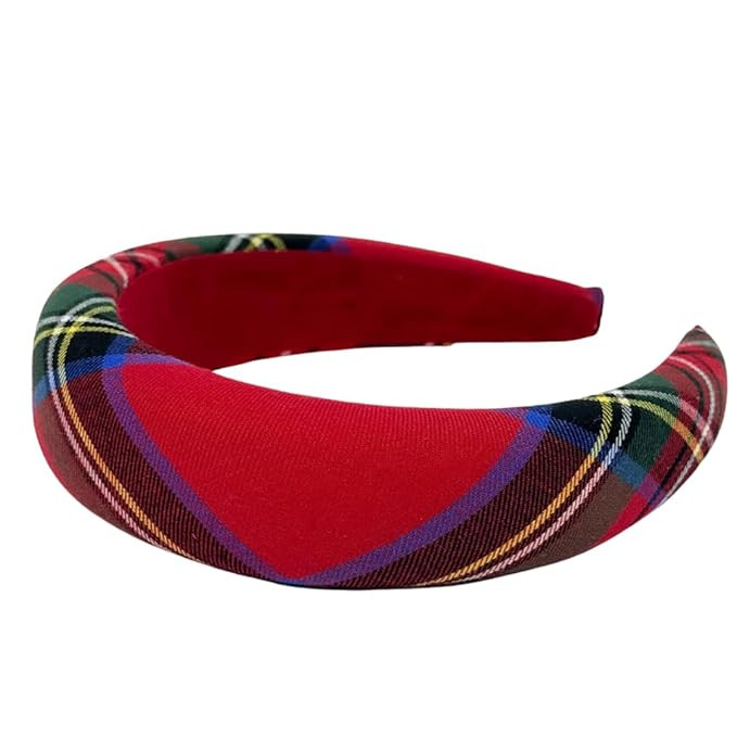 Bellefixe Christmas Padded Headband | Tartan Plaid Holiday Headband for Women (Cinnamon Spice) | Amazon (US)