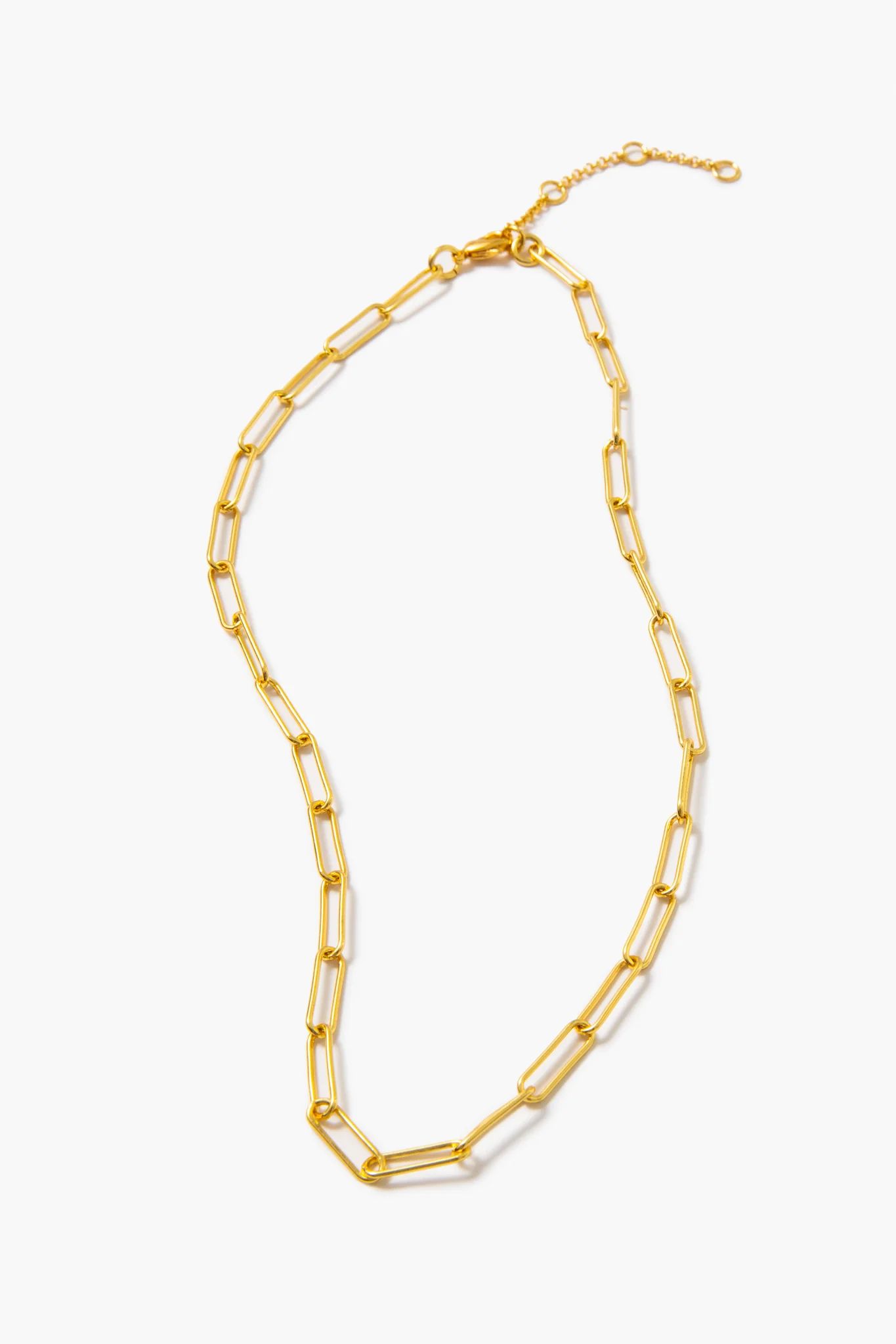 Gold Thin Paperclip Chain Link Necklace | Tuckernuck (US)