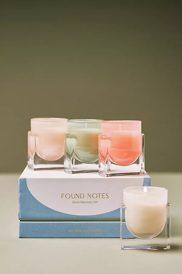 Found Notes Discovery Mini Candles, Set of 4 | Anthropologie (US)