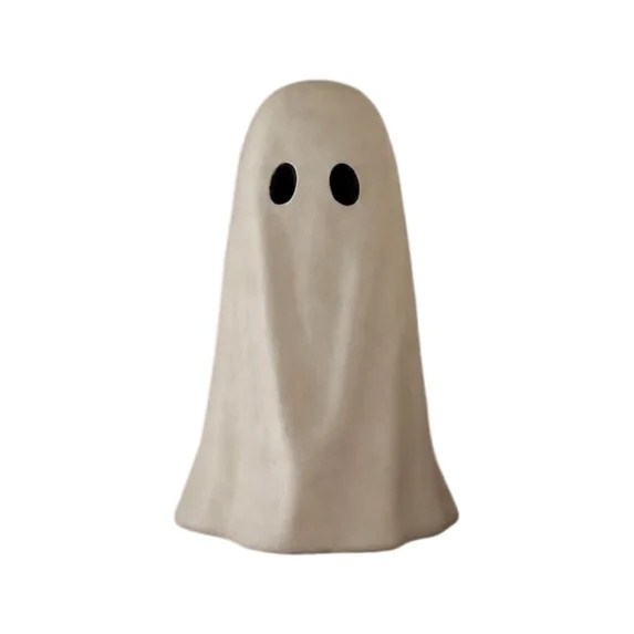 Paper Mache Ghost Decoration, White, 11", LaNitYoz Halloween Decorations | Walmart (US)