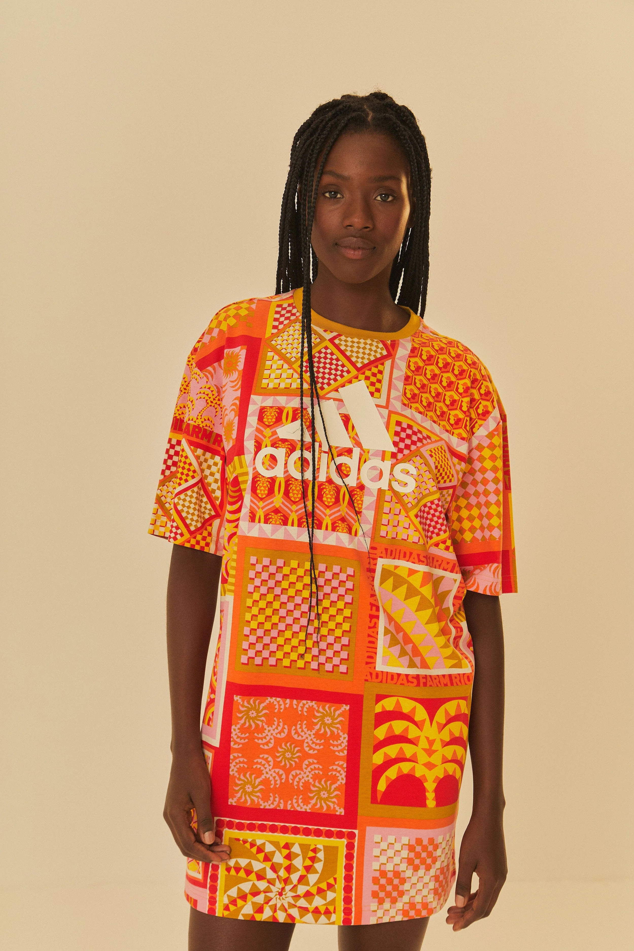 Adidas Farm Solar Kaleidoscope Pink Dress | FarmRio (US)