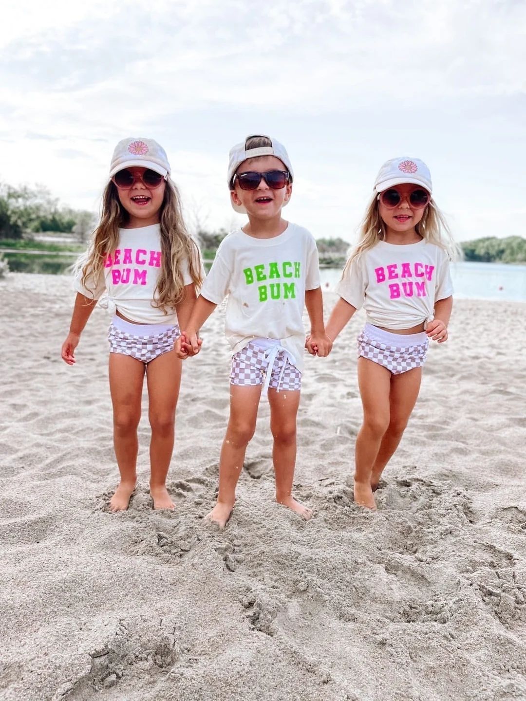 Beach Bum Design Front / Ocean Sunset Back - Short Sleeve Child Shirt | Summer Shirts | Kid Vacat... | Etsy (US)