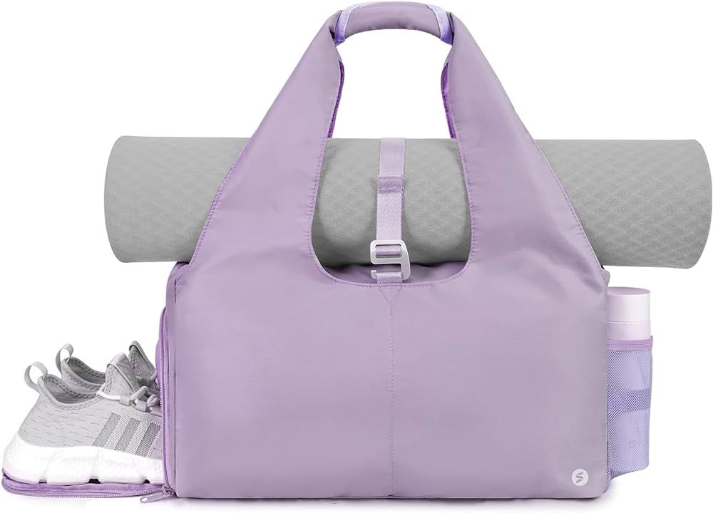 sportsnew Yoga Gym Bags for Women with Shoes Compartment and Wet Dry Storage Pockets with Adjusta... | Amazon (US)