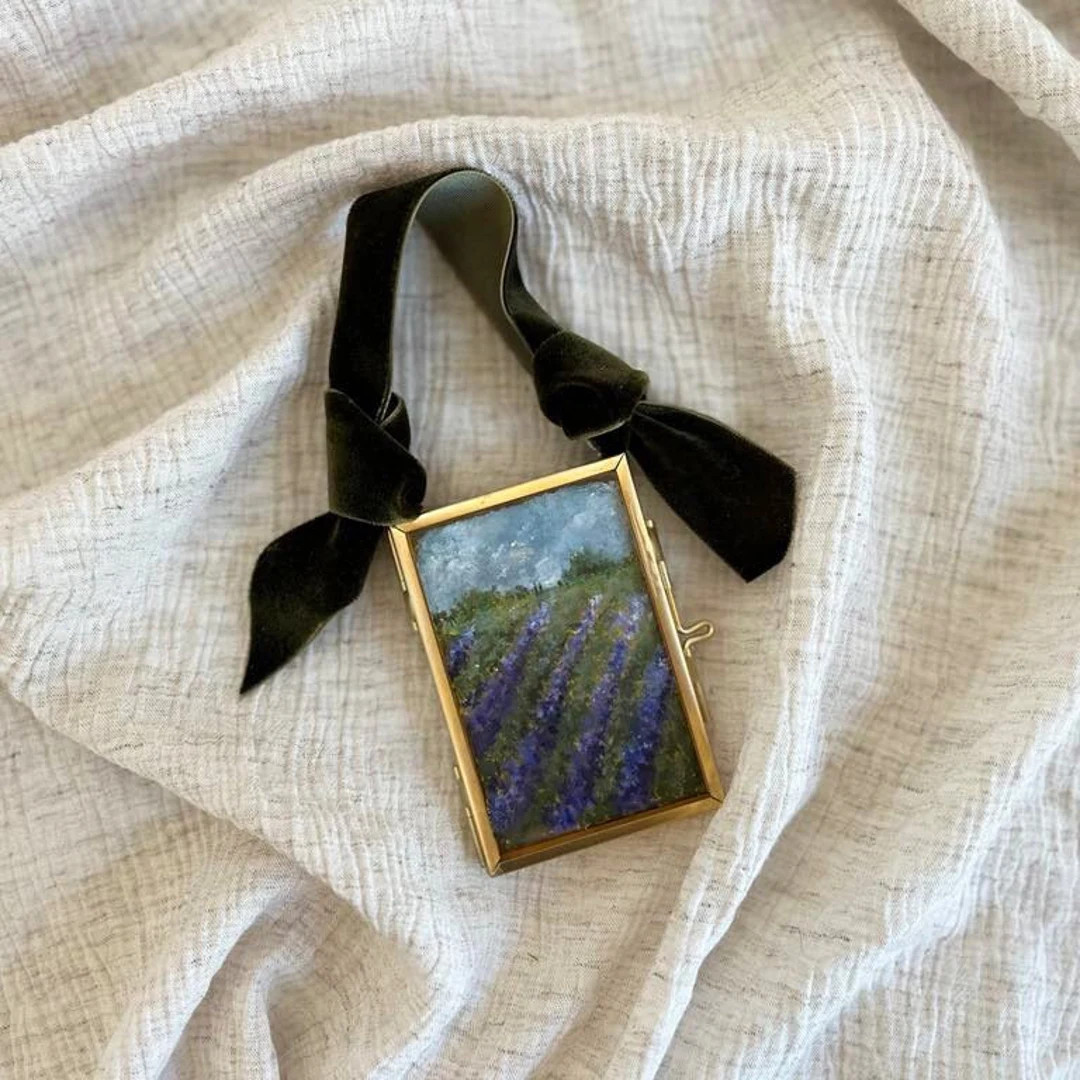 Provence Lavender Field Painting | Provence Wall Art | Vintage Lavender Art | Lavender Wall Decor... | Etsy (US)