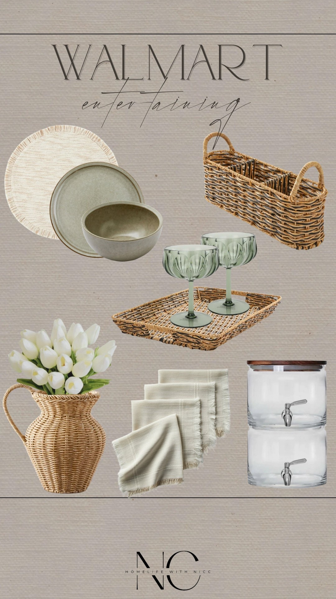 Walmart has you covered for all your spring and summer entertaining!
Rattan serve ware
Outdoor entertaining
Beverage dispenser 
#walmart #walmarthome #walmartoutdoor #walmartentertaining #springentertaining #summerentertaining #neutraldecor #walmartkitchen 

#LTKHome #LTKFindsUnder50 #LTKSeasonal