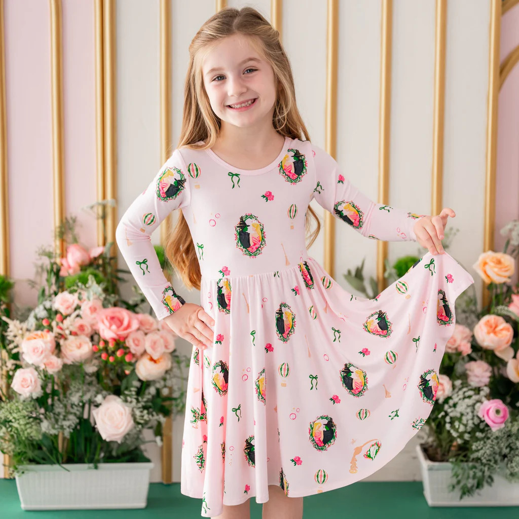Long Sleeve Twirl Dress in Wicked | Kyte Baby
