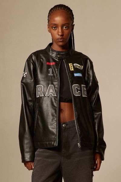 Racer Jacket with Motif | H&M (US + CA)