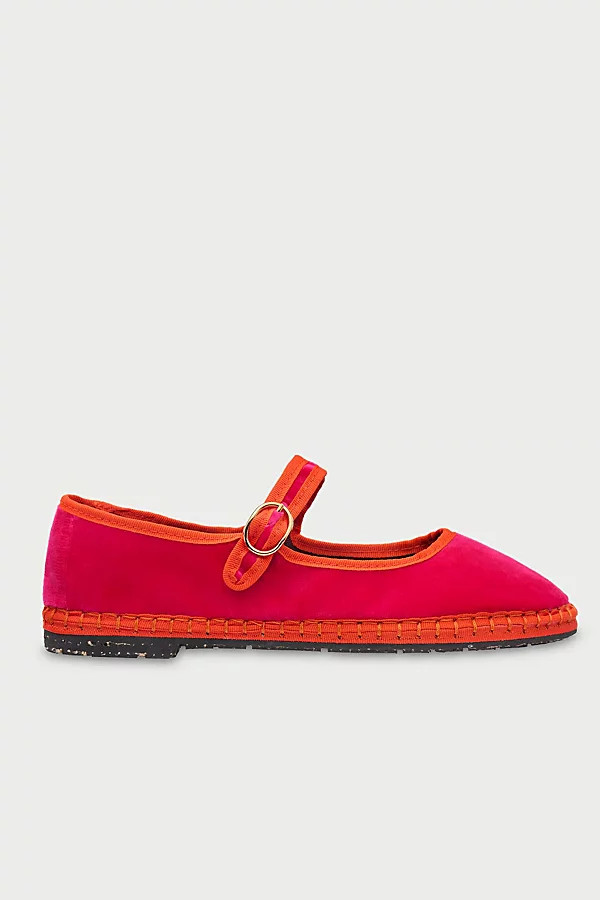 Flabelus Velvet Mary Jane Flat | Urban Outfitters (US and RoW)