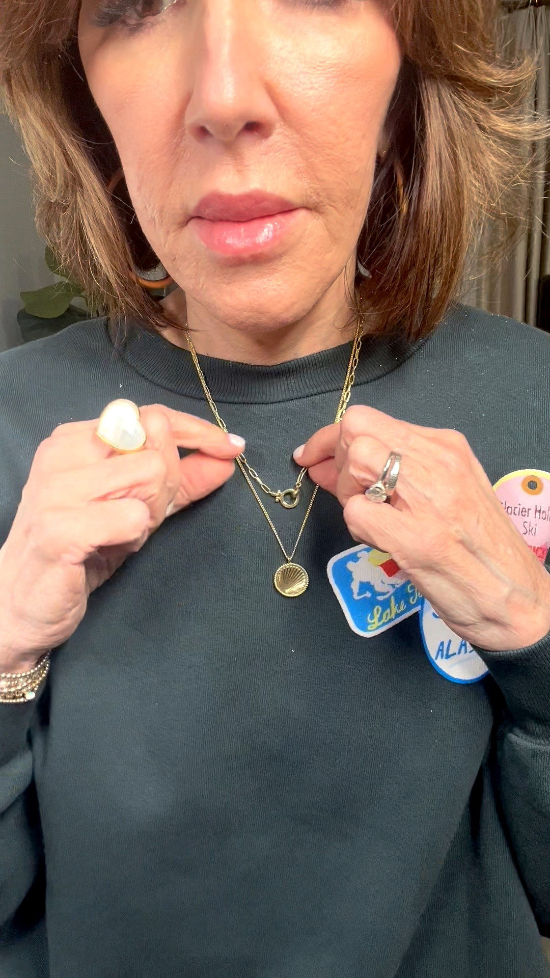 gold necklace, sun pendant necklace, gold hoop earrings

#LTKSeasonal #LTKOver40 #LTKootd