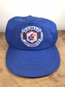 Kansas Jayhawks Vintage Snapback Hat by University Square Made in USA Blue Cap  | eBay | eBay AU