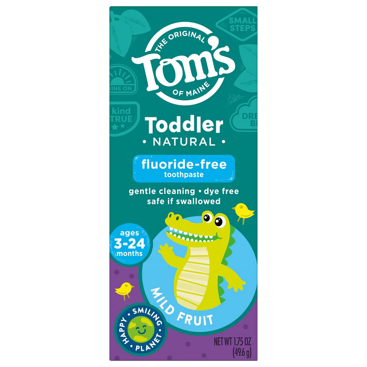 Tom's of Maine Fluoride Free Toddler Training Toothpaste - Mild Fruit - 1.75oz | Target