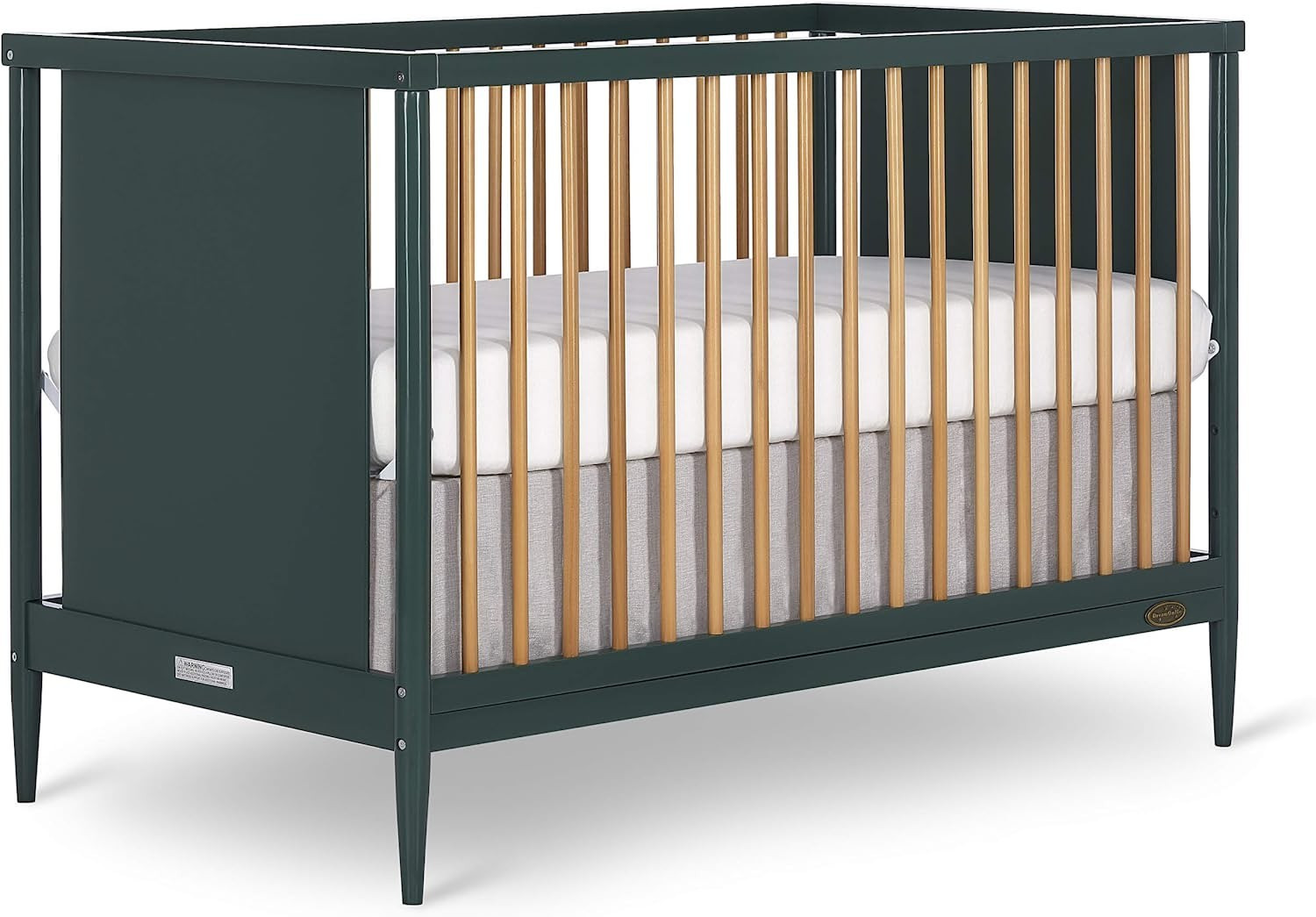 Dream On Me Clover 4-in-1 Modern Island Crib with Rounded Spindles in Olive, Convertible Crib, Mi... | Amazon (US)