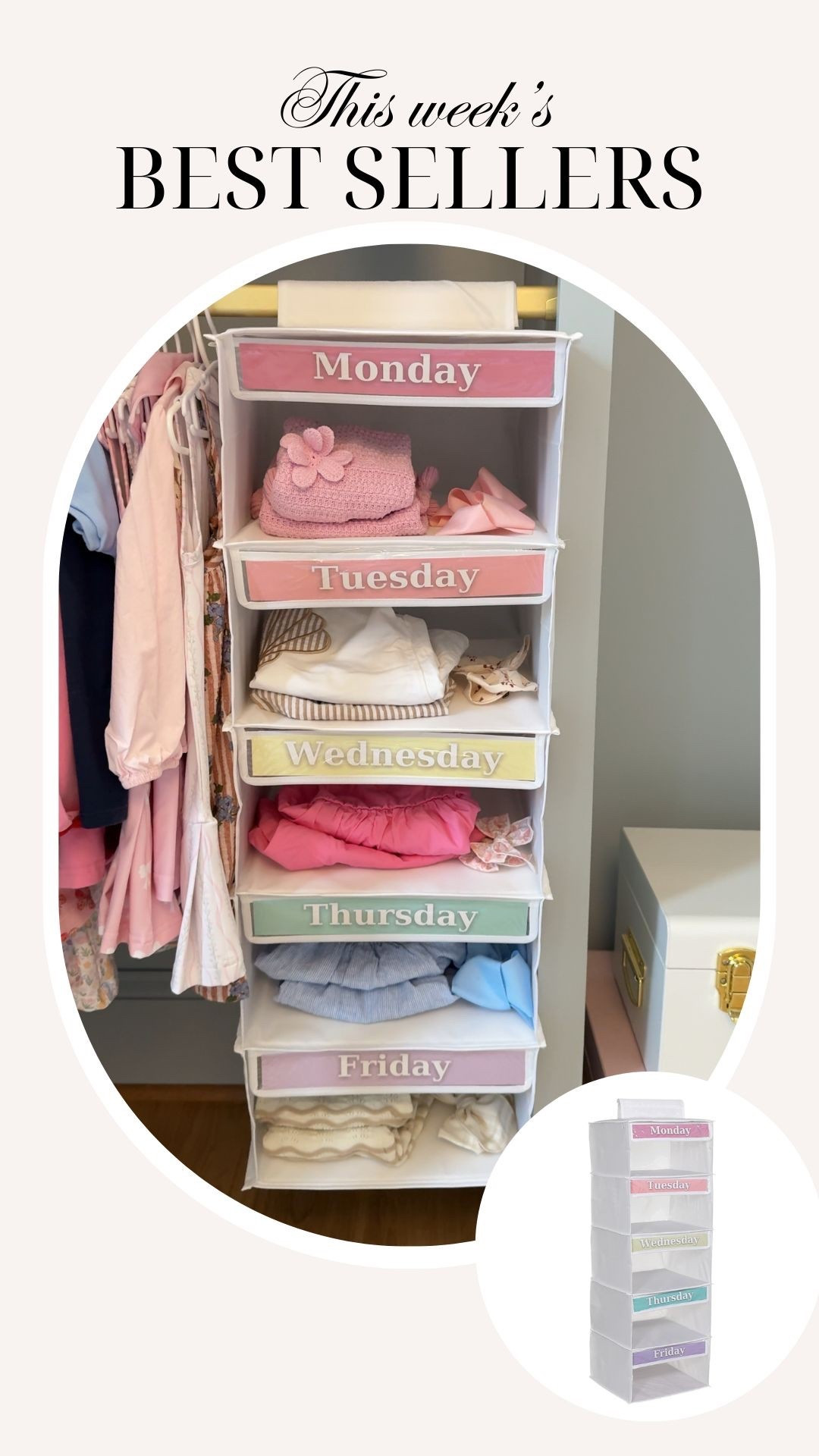 This was a weekly best seller!! 

The cutest clothes organizer for back to school and encourages kids to be independent! 🎉

Amazon find, Amazon home, little girls room 

#LTKFindsUnder100 #LTKHome #LTKKids

#LTKHome #LTKFindsUnder50 #LTKKids