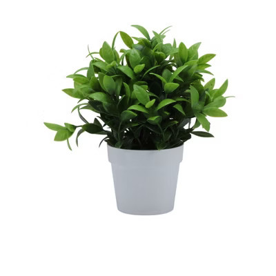 Unique Bargains Artificial Plants Plastic Green 3.74"x3.74"x9.06" 1 Pc International Basin | Target
