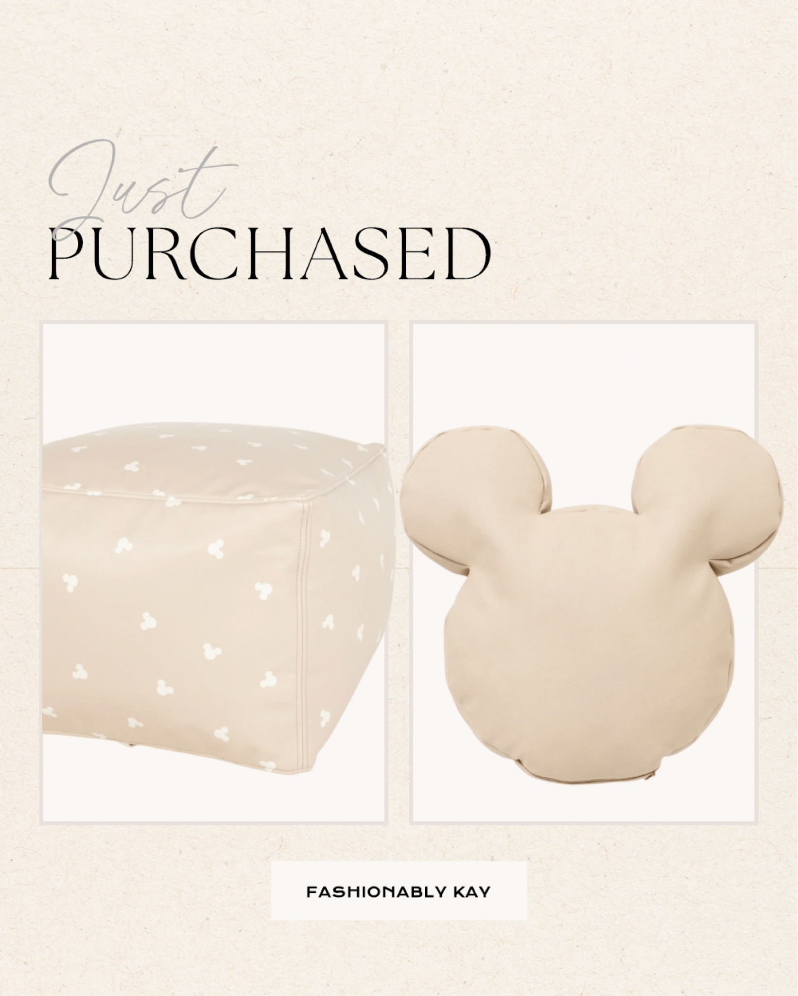 Gathre’s new Disney collection // this is what we bought for the playroom and I loveee the neutral Mickey heads!! This pouf will be for our chair and can be wiped down / cleaned 🙌🏼 Mickey head pillow is so damn cute for a kids bedroom or playroom sofa! 

Kids, neutral Disney, Disney collection, Mickey Mouse, Mickey print 

#LTKhome #LTKkids