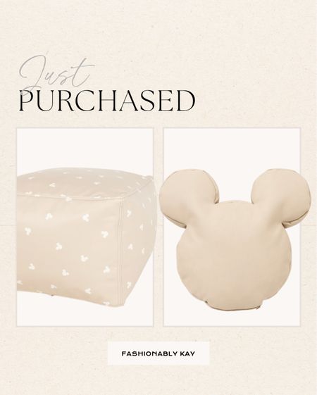 Gathre’s new Disney collection // this is what we bought for the playroom and I loveee the neutral Mickey heads!! This pouf will be for our chair and can be wiped down / cleaned 🙌🏼 Mickey head pillow is so damn cute for a kids bedroom or playroom sofa! 

Kids, neutral Disney, Disney collection, Mickey Mouse, Mickey print 

#LTKhome #LTKkids