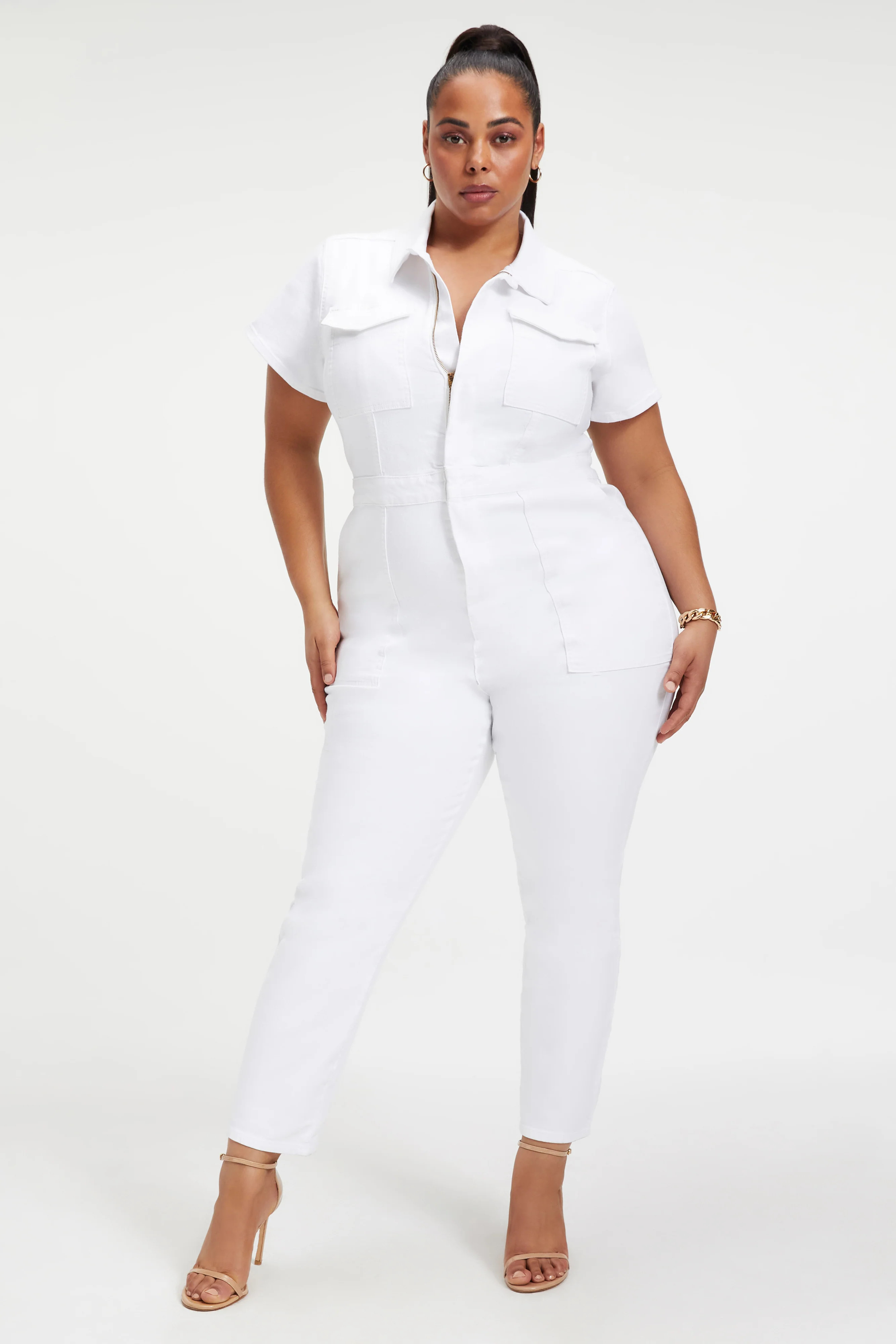 FIT FOR SUCCESS JUMPSUIT | WHITE001 | Good American