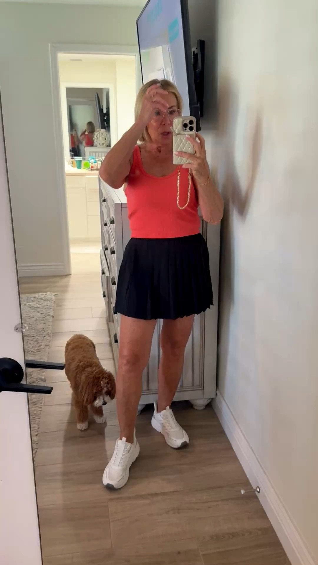 Same Walmart skort in black this time. 

#LTKOver40 #LTKActive #LTKootd