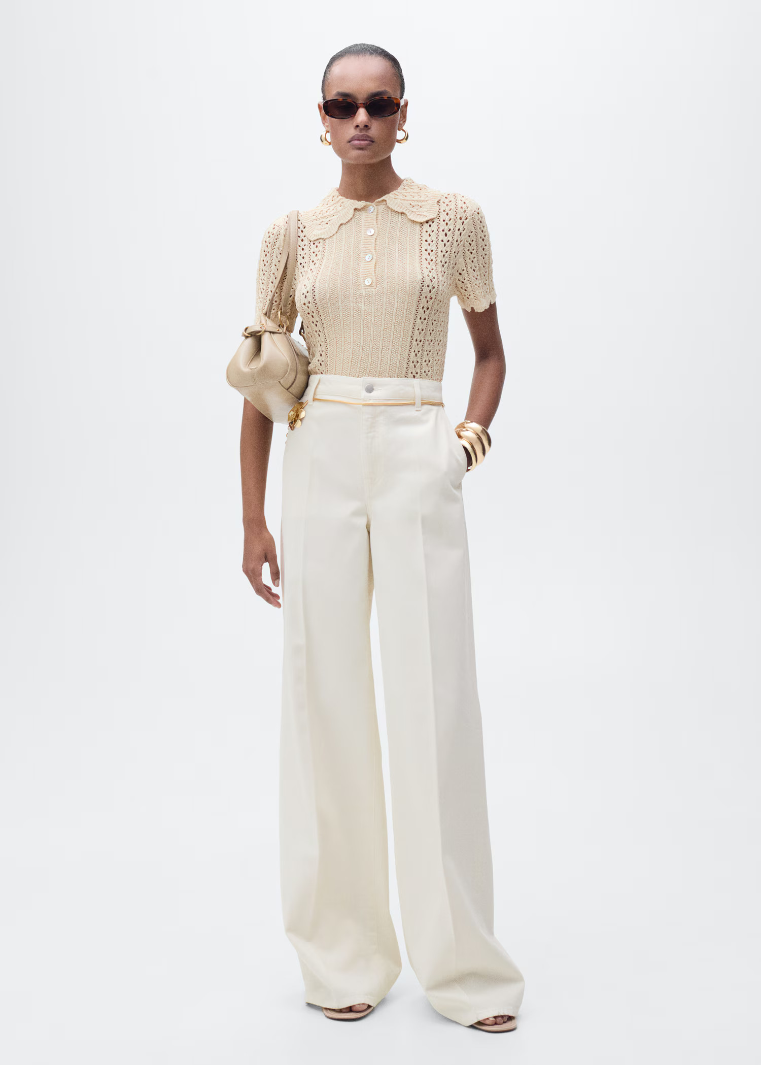 High-waisted wide leg jeans - Women | MANGO United Kingdom | MANGO (UK)