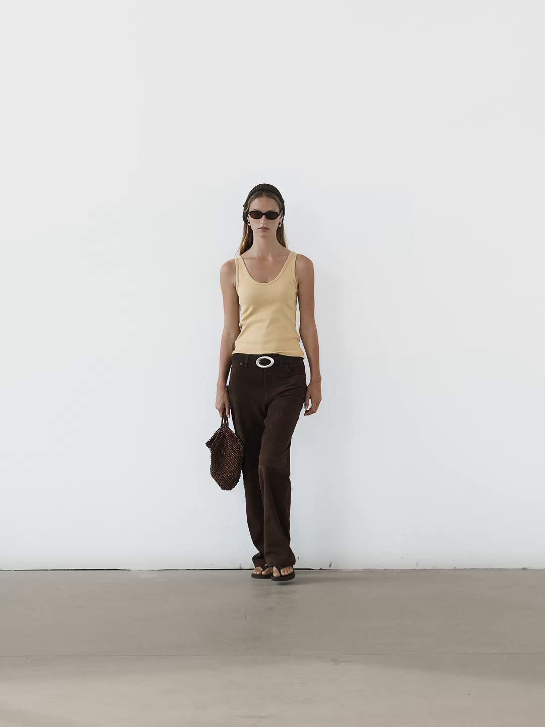 Cotton blend strappy top | Massimo Dutti UK