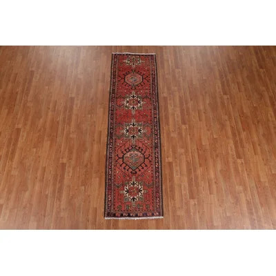 One-of-a-Kind Sheereen Hand-Knotted 1970S 2'3" X 8'3" Runner Wool Area Rug in Red | Wayfair North America