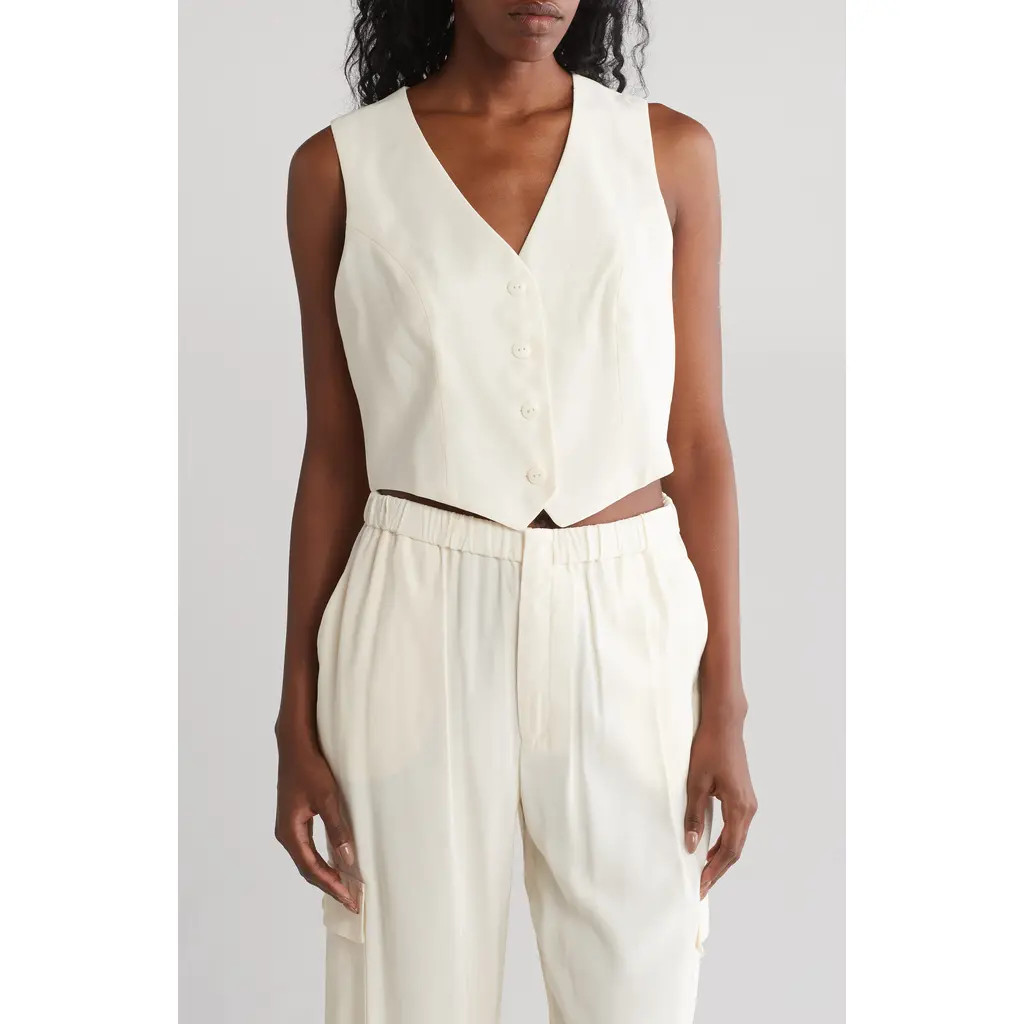 WAYF Fitted Vest in Beige at Nordstrom Rack, Size X-Large | Nordstrom Rack