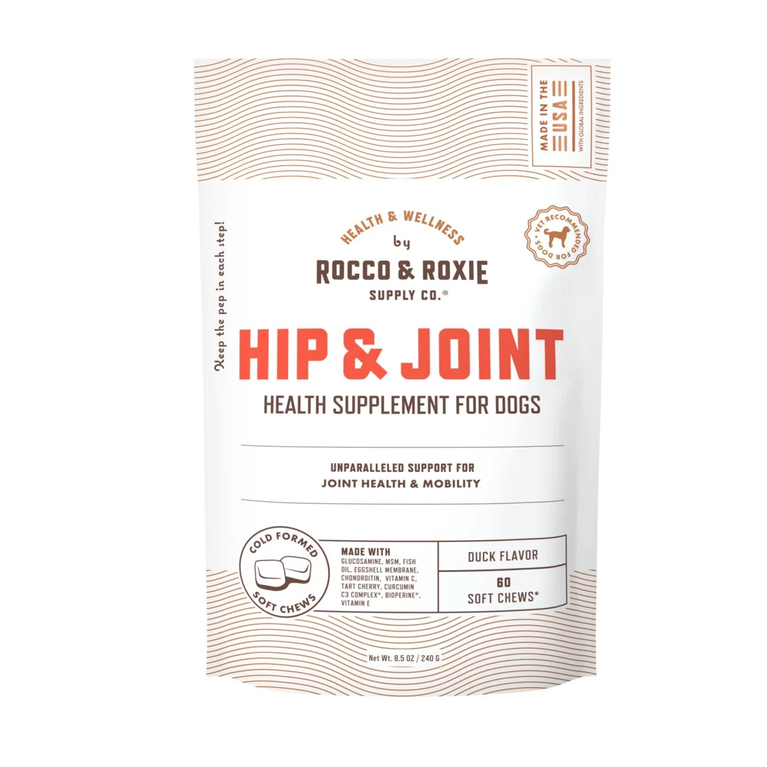 Rocco & Roxie Hip & Joint Health Supplement Soft Chew for Dogs, Duck Flavor, 60 Count | Walmart (US)