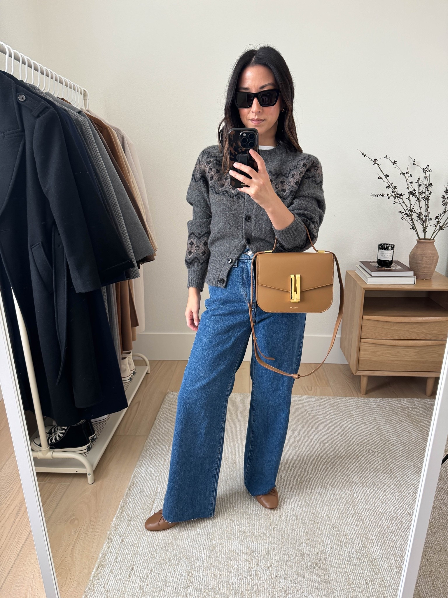 Aritzia Remy jeans styled multiple ways. Size up, they run small. These are extremely elongating and flattering. I’m between a straight and wide-leg and a true high rise.

Aritzia Chorus cardigan small
Aritzia Remy high rise jeans 26 (sized up), cut hems
Loeffler Randall flats 5.5
DeMellier bag
Celine sunglasses 

Petite style, fall style, fall outfits, Thanksgiving outfit, holiday style 


#LTKFindsUnder100 #LTKPetite #LTKHoliday