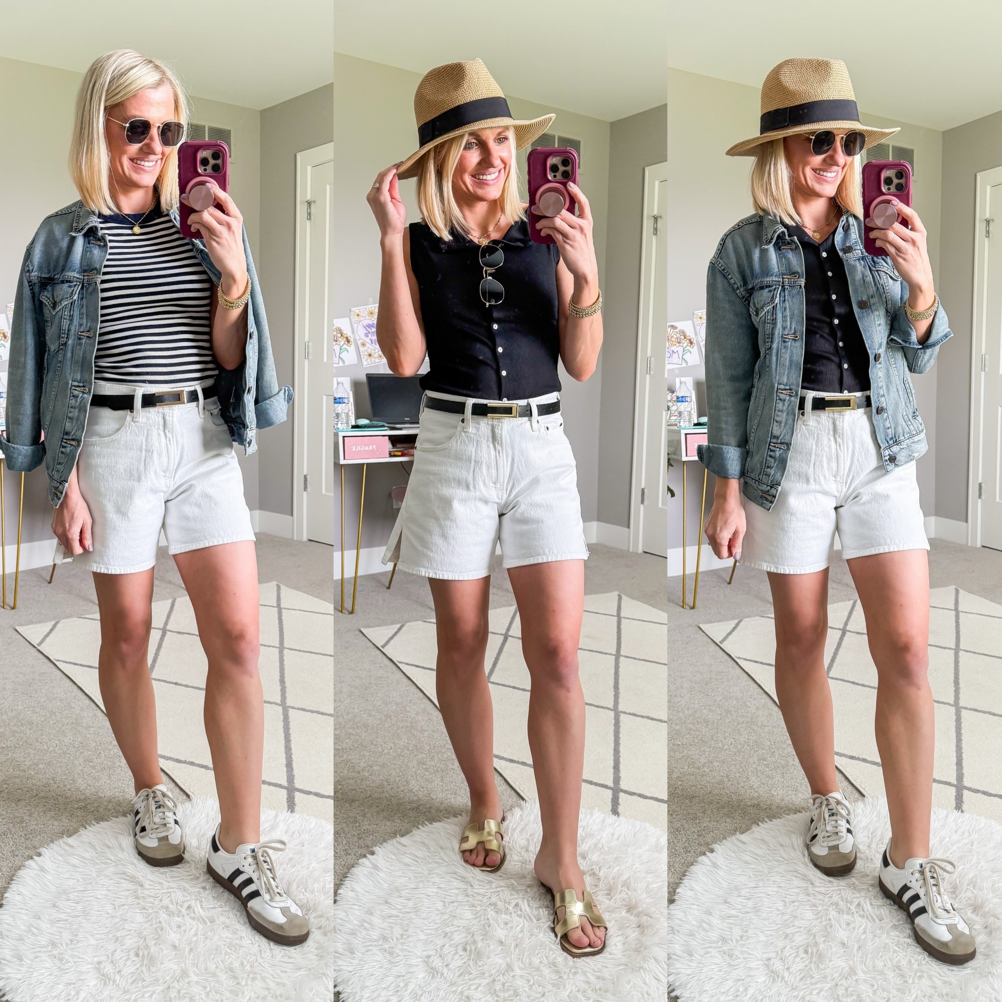 Summer capsule wardrobe outfits with white jean shorts  

#LTKSummerEdit #LTKSeasonal #LTKStyleTip