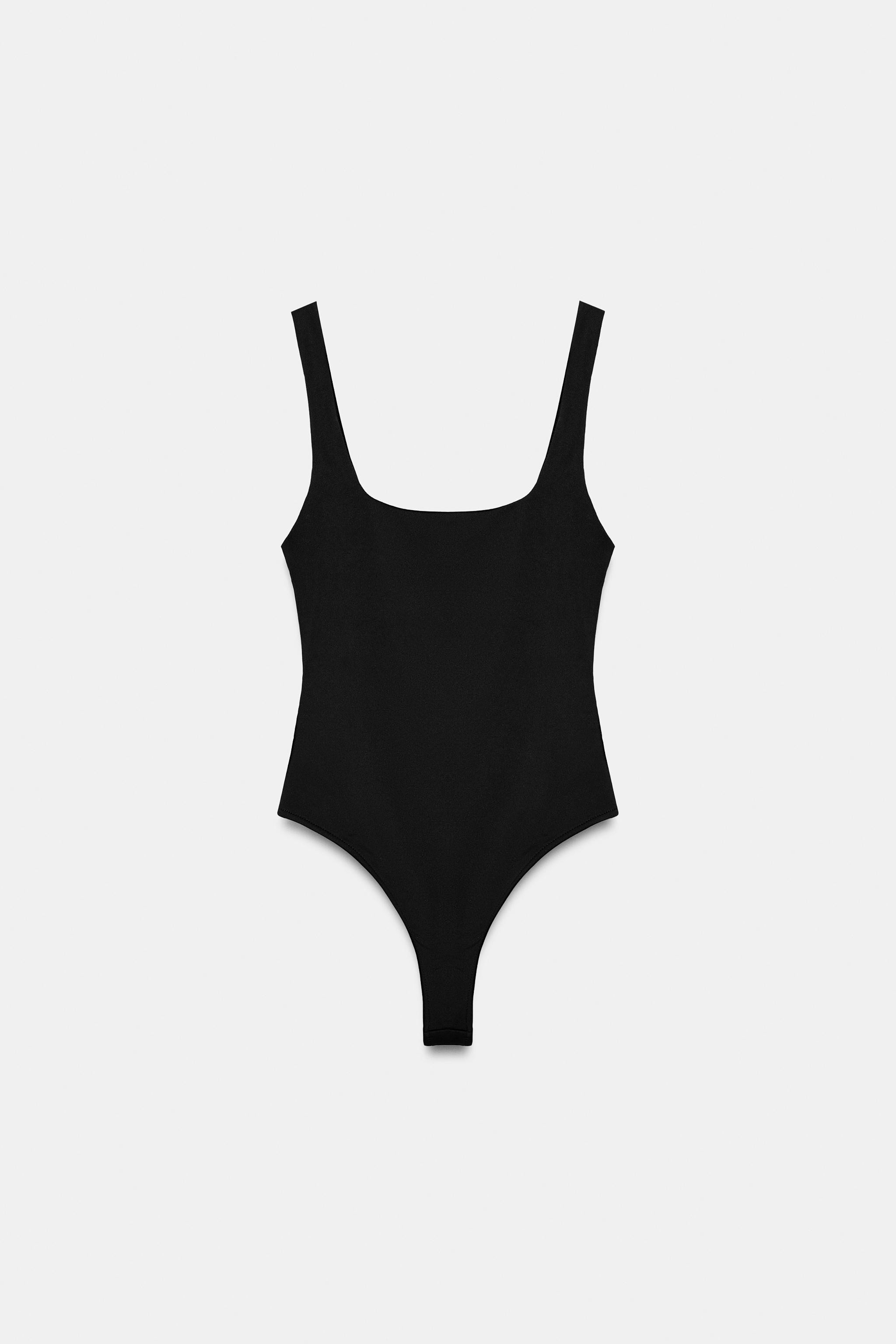 STRETCH BODYSUIT WITH SQUARE NECKLINE | Zara UK