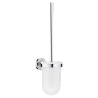 Essentials Metal Wall-Mounted Toilet Brush and Holder in StarLight Chrome | The Home Depot