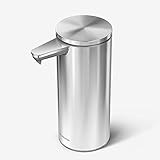 simplehuman 9 oz. Touch-Free Rechargeable Sensor Liquid Soap Pump Dispenser, Brushed Stainless St... | Amazon (US)
