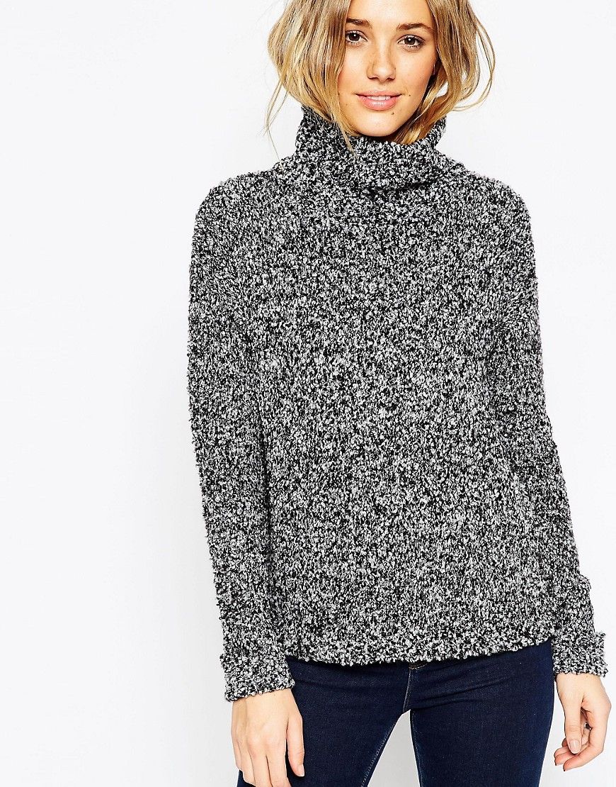 ASOS Chunky Jumper With High Neck In Boucle | ASOS UK