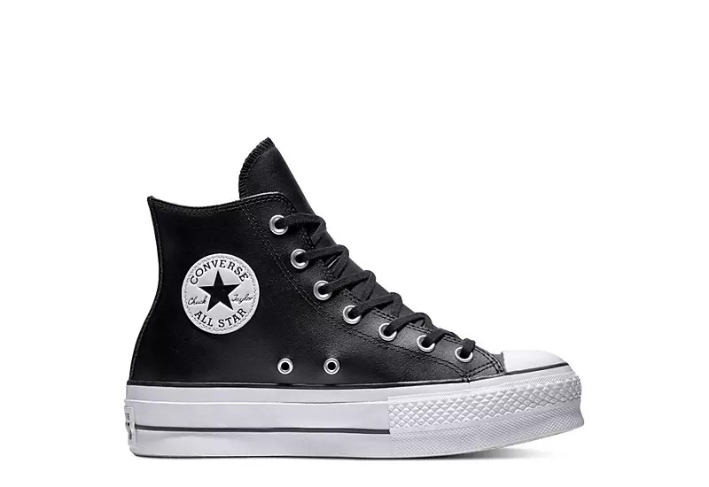 Converse Womens Chuck Taylor All Star High Top Platform Sneaker - Black | Rack Room Shoes