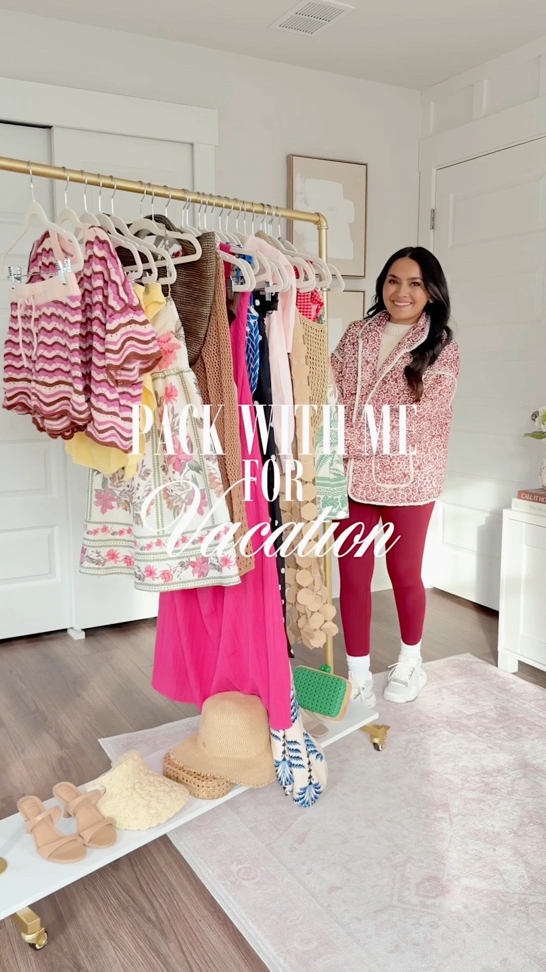 
Pack with me for vacation!
For reference: I’m 5’0, 32b bra size, and 2/26 in bottoms, pear shaped. 
*Everything I share is unaltered! TTS means true to size. Between size 5-6.5 in shoes

Floral jacket size xs TTS
Leggings size medium regular TTS - I like to size up and go with the regular length 

Green halter dress size xs TTS
Clear heels size 5 TTS

Red gingham swimsuit top size xs TTS
Red gingham swimsuit bottoms size small TTS
Red gingham swimsuit coverup sarong size xxs/xs TTS

White halter top size xs TTS
Fringe skirt size small TTS

Pink gingham dress size xs TTS
Pink cardigan size small TTS
Sneakers size 6.5 TTS


Black polka dot swimsuit top size xs TTS
Black polka dot swimsuit bottoms size small TTS
Black polka dot swimsuit coverup pants size TTS

Blue cutout dress size xs TTS


Pink dress size small TTS
Tan heels size 5 TTS


Brown swimsuit top size xs TTS
Brown swimsuit bottoms size small TTS
Crochet swimsuit coverup dress size xs TTS

Pink and green floral dress size xs TTS

Yellow swimsuit top size petite TTS
Yellow swimsuit bottoms size small TTS
Crochet coverup set size xs TTS


Resort wear beach
Travel outfits


#LTKPetite #LTKSaleAlert #LTKTravel