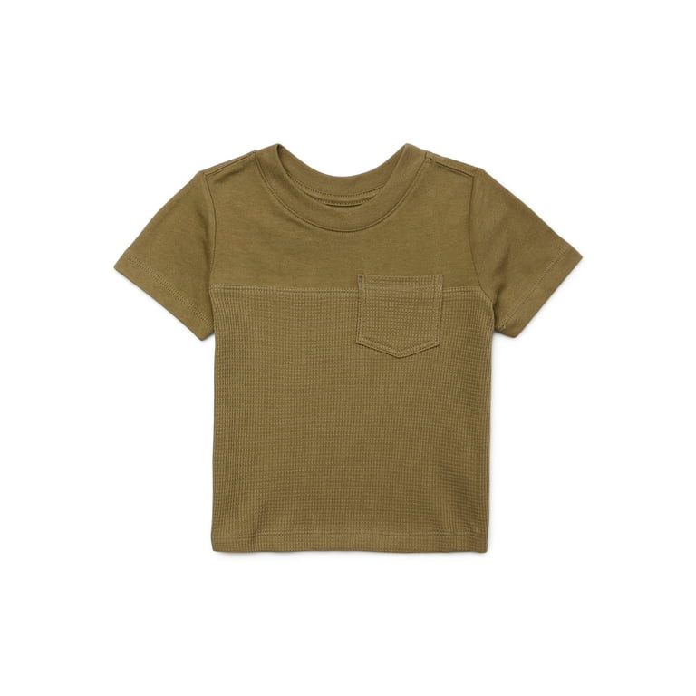 Wonder Nation Toddler Boys Short Sleeve Pocket Tee, Sizes 12M-5T | Walmart (US)