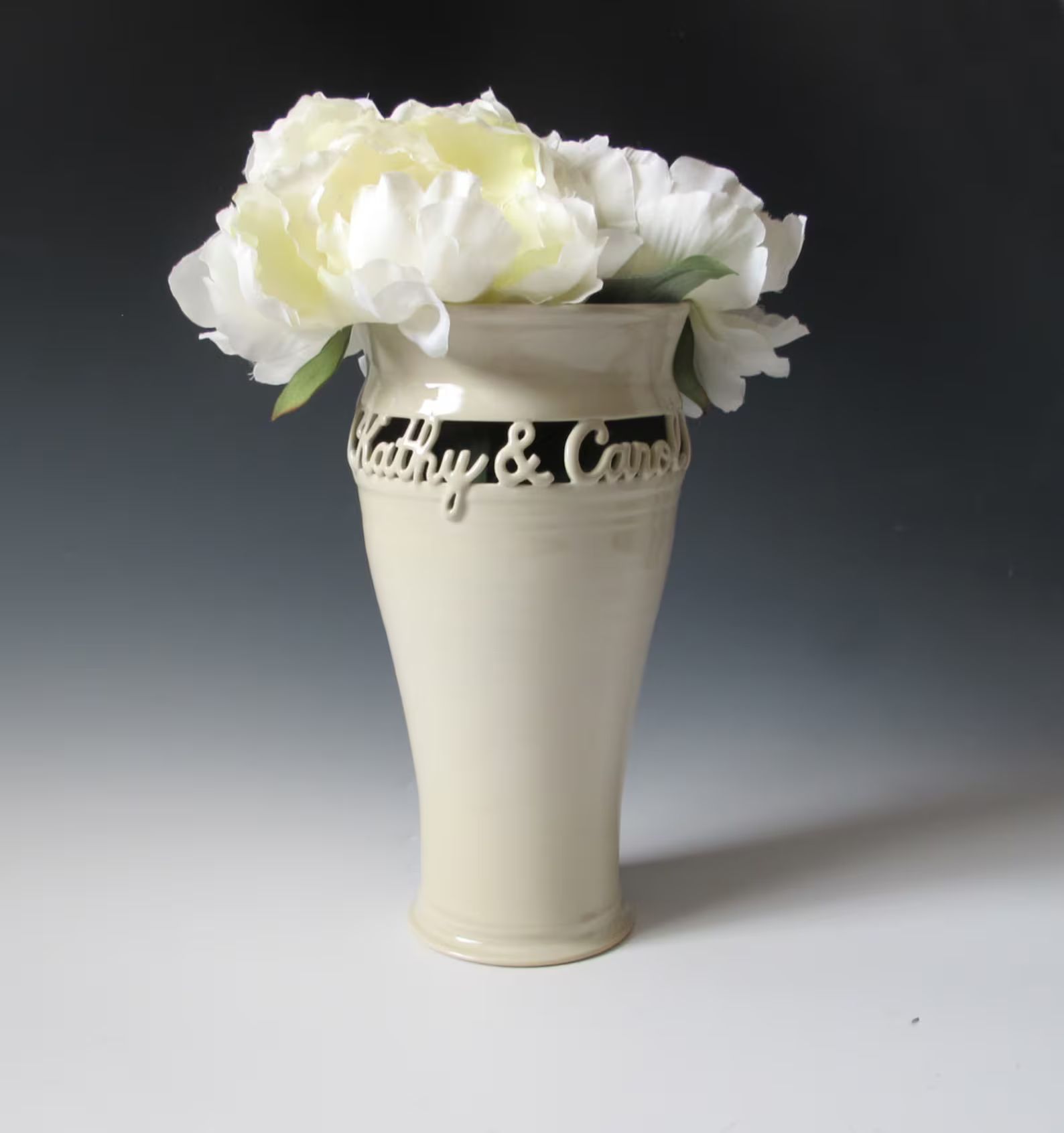 Personalized Couple's Vase Two Names Only Wedding Vase - Etsy | Etsy (US)