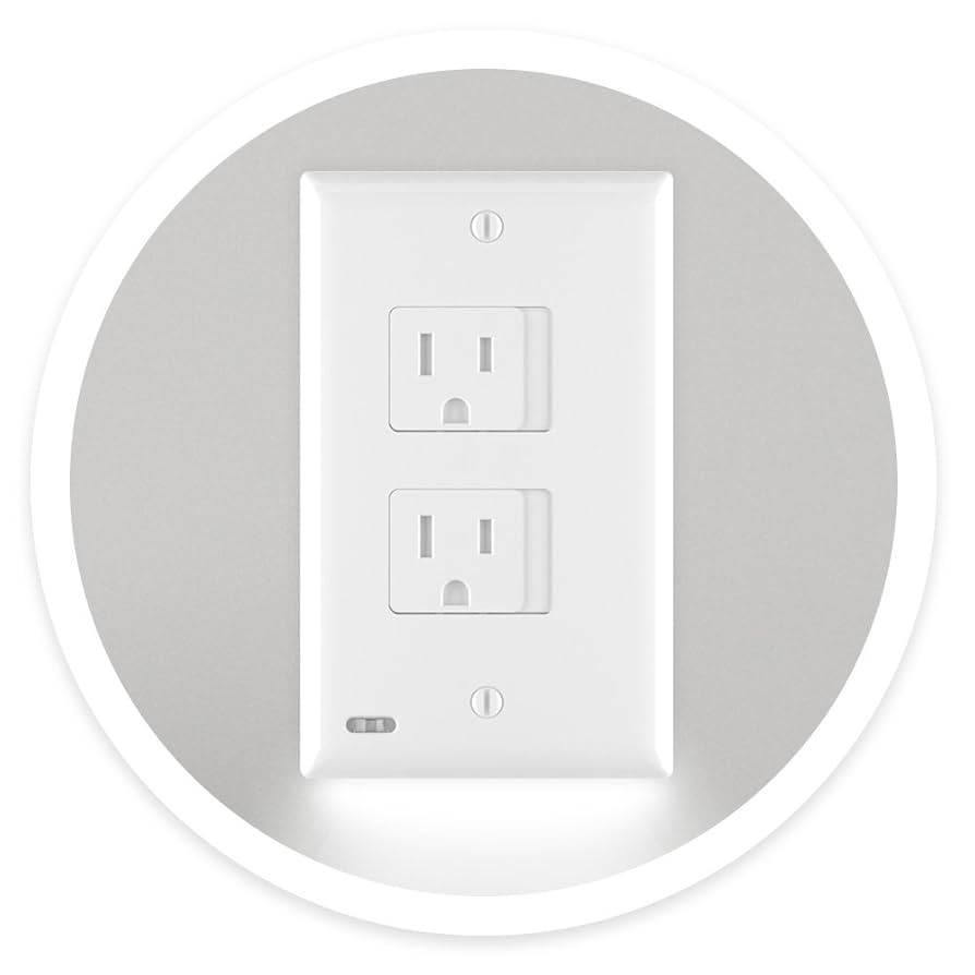 Single - SnapPower SafeLight [For Décor Outlets] - Self-Closing Safety Cover Plate with LED Nigh... | Amazon (US)