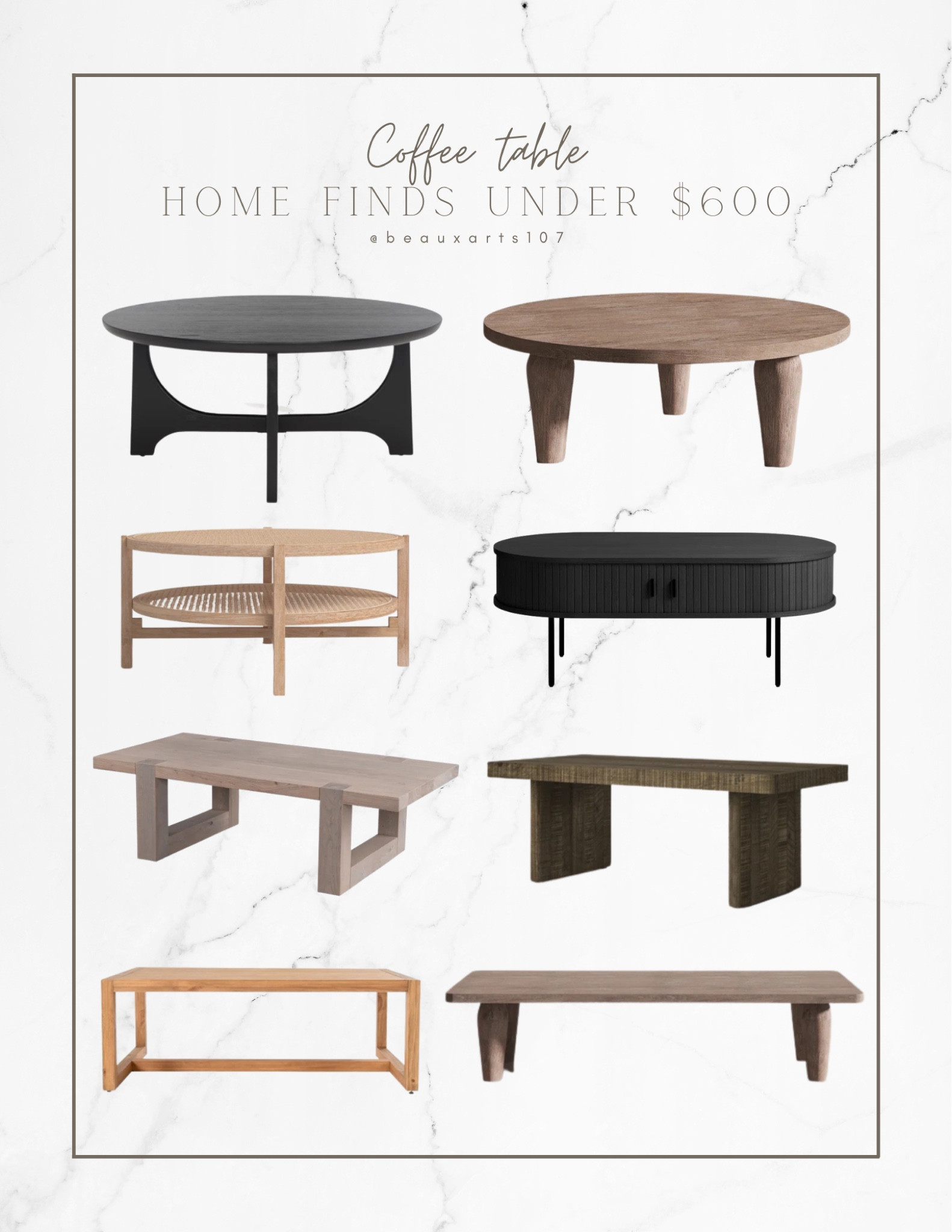 Beautiful coffee tables under $600

#LTKFind #LTKsalealert #LTKhome