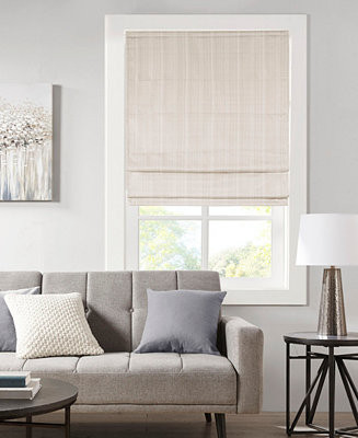Madison Park Galen Basketweave Room Darkening Cordless Roman Shade, 27 | Macys (US)