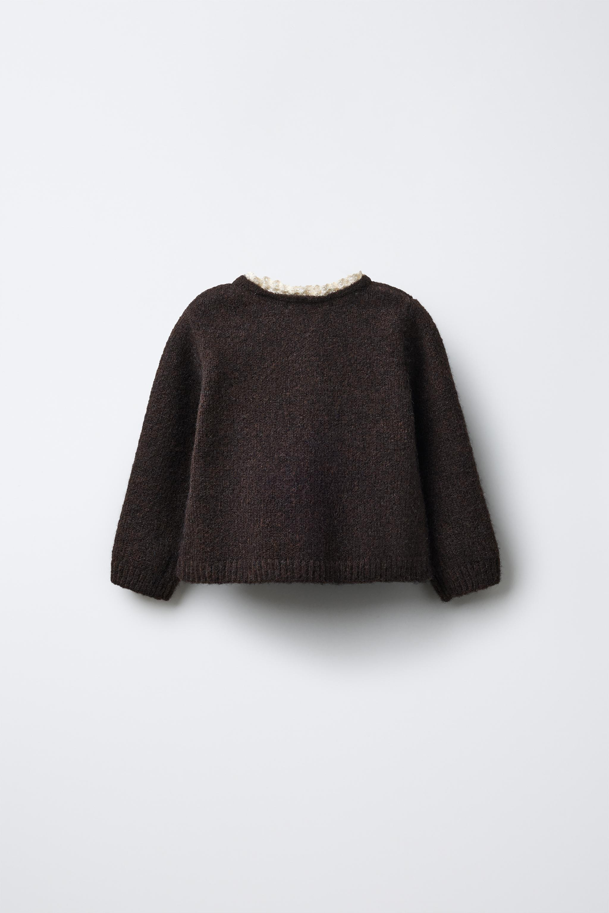 2-IN-1 LACE KNIT CARDIGAN WITH WOOL | Zara US