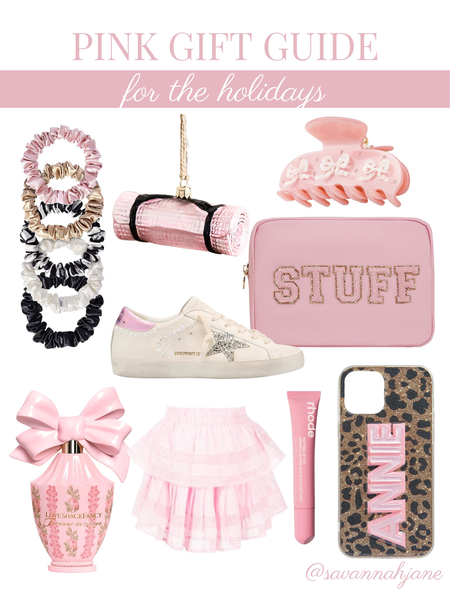 Pink holiday gift guide 💗💗 holiday gift guide | pink holiday gift guide | pink gift guide | teen girl gift guide | teen girl wishlist | teen girl style | Victoria’s Secret pajamas | Victoria’s Secret iconic robe | Stoney clover lane bag | LoveShackFancy | LoveShackFancy perfume | LoveShackFancy fragrance | LoveShackFancy mini skirt | pink ruffle mini skirt | teen girl stocking stuffers | pink stocking stuffers | chic Christmas gifts | chic stocking stuffers 

#LTKHoliday #LTKGiftGuide #LTKfindsunder100