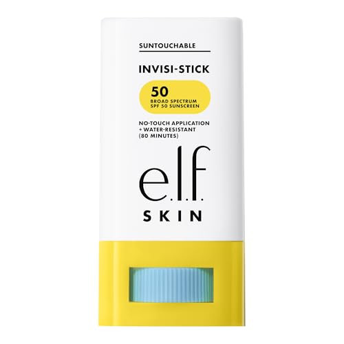 e.l.f. SKIN Suntouchable Invisi-Stick Face Sunscreen SPF 50, Clear, Lightweight with Sunflower Seed Oil, Vegan & Cruelty-Free | Amazon (US)
